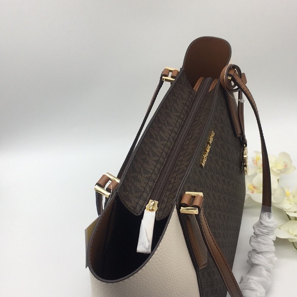 MICHAEL KORS KIMBERLY SM BONDED TOTE LT CRM MULTI - Picture 5 of 9